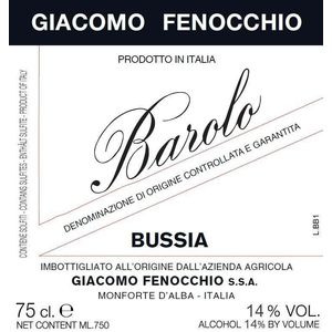 2017 Giacomo Fenocchio Barolo Bussia