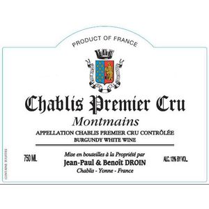 2021 Domaine Jean-Paul & Benoît Droin Chablis Montmains