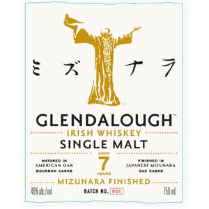 Glendalough Aged 7 Years Old Mizunara Cask Single Malt Irish Whiskey