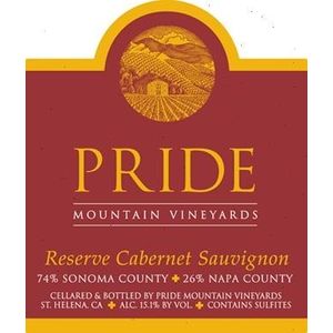 2015 Pride Mountain Vineyards Reserve Cabernet Sauvignon