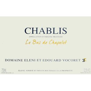 2020 Domaine Eleni et Edouard Vocoret Chablis Le Bas de Chapelot