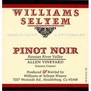 2020 Williams Selyem Allen Vineyard Pinot Noir
