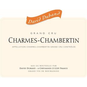 2012 David Duband Charmes-Chambertin