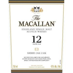 The Macallan 12 Years Old Sherry Oak Cask Highland Single Malt Scotch Whisky
