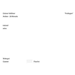 2019 Weingut Gassner Amber 28 Monate Grüner Veltliner
