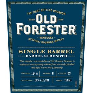 Old Forester Single Barrel Barrel Proof Kentucky Straight Bourbon Whiskey