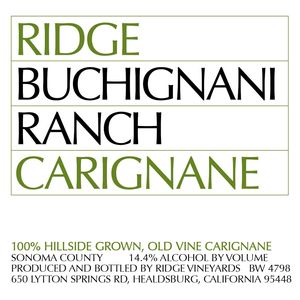 1999 Ridge Buchignani Ranch Carignane