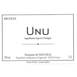 2017 Domaine de Vaccelli Unu Rouge