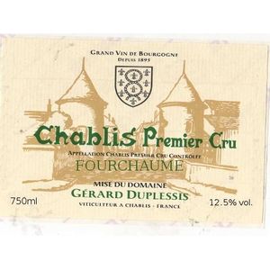 2019 Gérard Duplessis Chablis Fourchaume