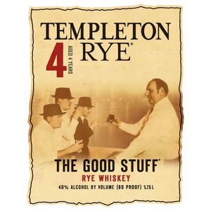 Templeton Aged 4 Years The Good Stuff Rye Whiskey