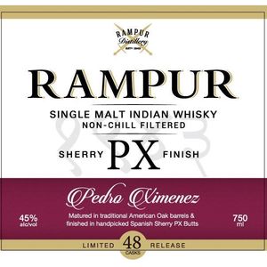 Rampur PX Sherry Cask Finished Single Malt Indian Whisky