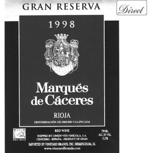1995 Marqués de Cáceres Rioja Gran Reserva