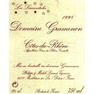 1998 Domaine Gramenon Côtes du Rhône Villages Les Laurentides
