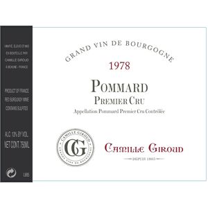 1978 Camille Giroud Pommard Premier Cru