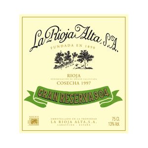 1997 La Rioja Alta Rioja Gran Reserva 904