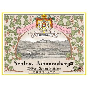2001 Schloss Johannisberg Grünlack Riesling Spatlese