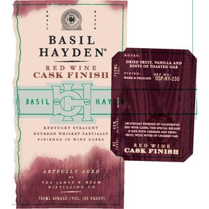 Basil Hayden Red Wine Cask Finished Kentucky Straight Bourbon Whiskey