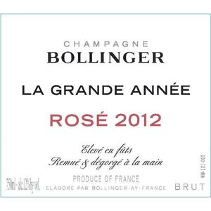 2014 Bollinger Champagne La Grande Année Rosé Brut