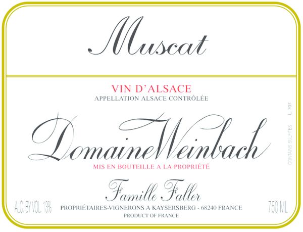 2020 Domaine Weinbach Muscat Alsace
