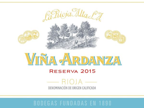 2015 La Rioja Alta Rioja Reserva Viña Ardanza