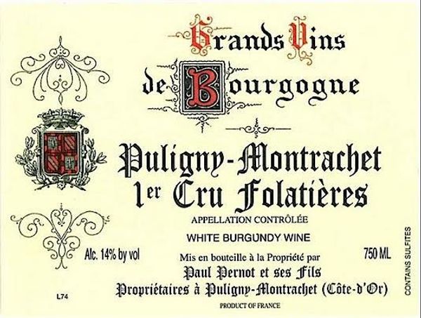 2021 Domaine Paul Pernot Puligny-Montrachet Les Folatières