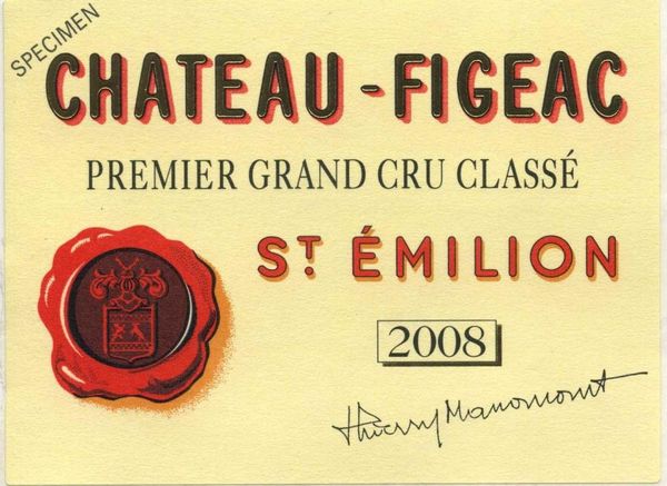 2008 Château Figeac Saint-Émilion Premier Grand Cru Classé