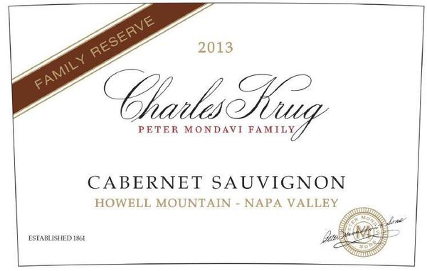 2017 Charles Krug Family Reserve Howell Mountain Cabernet Sauvignon