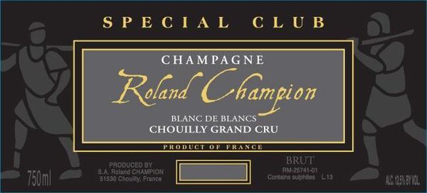 2016 Roland Champion Champagne Special Club Blanc de Blancs Chouilly