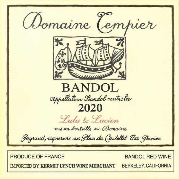 2020 Domaine Tempier Bandol Lulu & Lucien