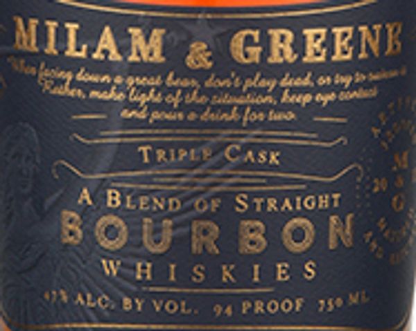 Milam & Greene Triple Cask Straight Bourbon Whiskey