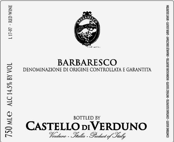 2019 Castello di Verduno Barbaresco