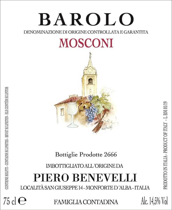 2018 Piero Benevelli Barolo Mosconi