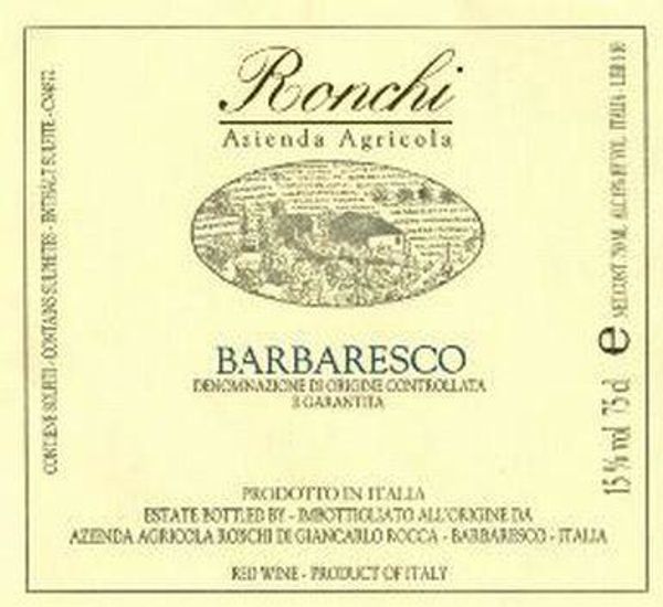 2018 Azienda Agricola Ronchi Barbaresco