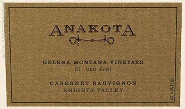2018 Anakota Helena Montana Vineyard Cabernet Sauvignon