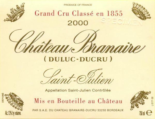 2000 Château Branaire-Ducru St. Julien