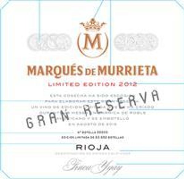 2014 Marqués de Murrieta Rioja Finca Ygay Gran Reserva Limited Edition
