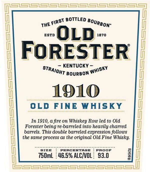 Old Forester 1910 Old Fine Whisky Kentucky Straight Bourbon Whiskey