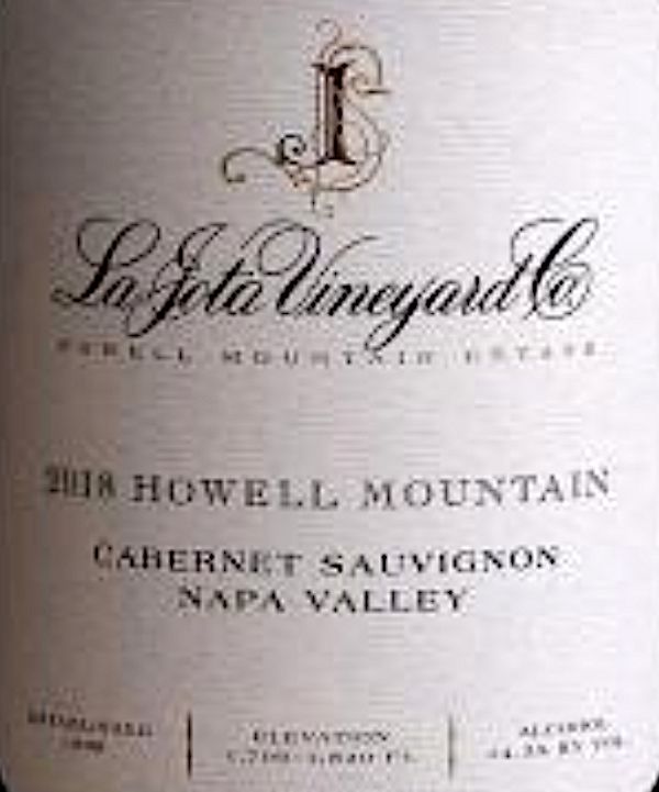 2019 La Jota Vineyard Co. Howell Mountain Cabernet Sauvignon