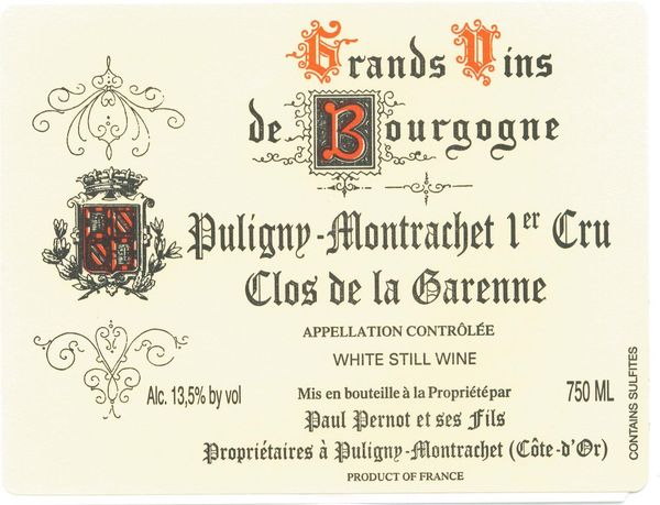 2021 Domaine Paul Pernot Puligny-Montrachet Clos de la Garenne