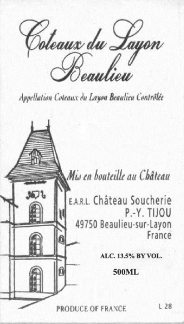 1996 Château Soucherie Coteaux du Layon Beaulieu