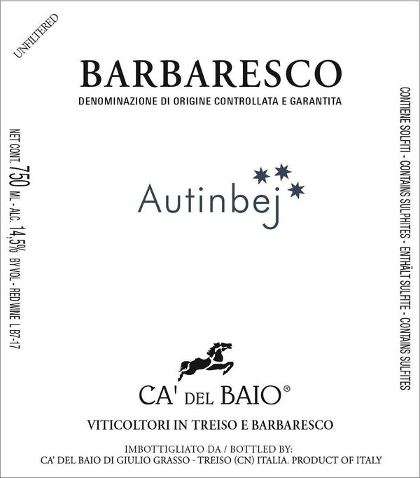 2019 Ca' del Baio Barbaresco Autinbej