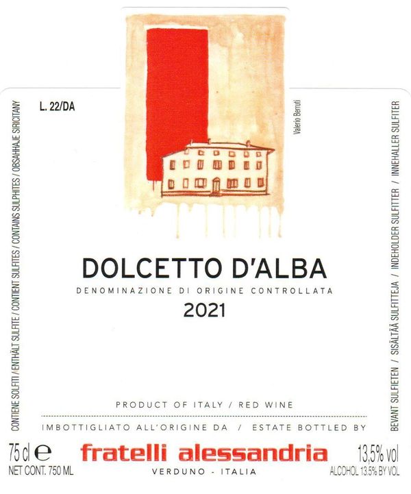 2021 Fratelli Alessandria Dolcetto d'Alba