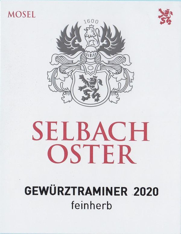 2020 Selbach-Oster Gewürztraminer Feinherb