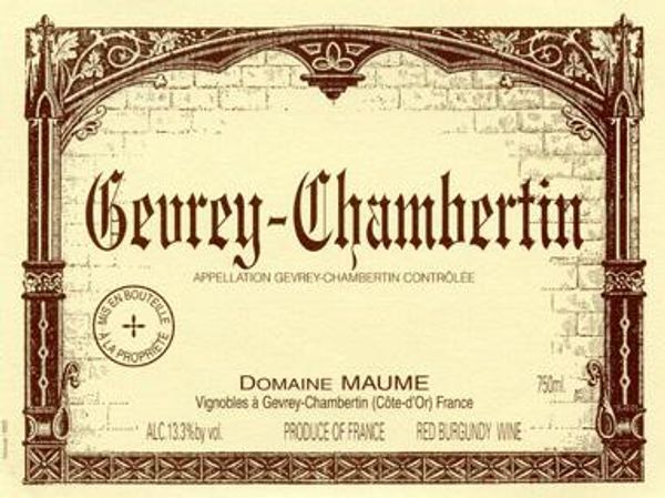 1989 Domaine Maume Gevrey-Chambertin