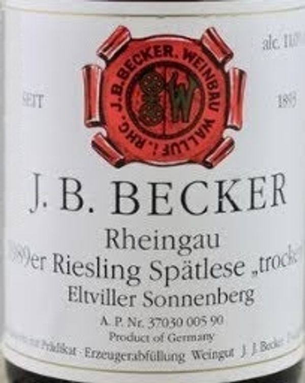 2019 J.B. Becker Eltviller Sonnenberg Riesling Spätlese Trocken