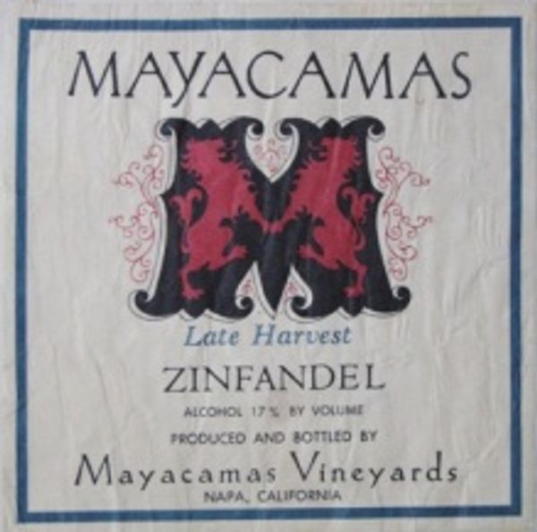 1978 Mayacamas Vineyards Late Harvest Zinfandel