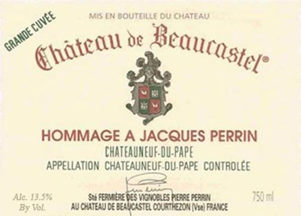 2007 Château de Beaucastel Châteauneuf-du-Pape Hommage à Jacques Perrin