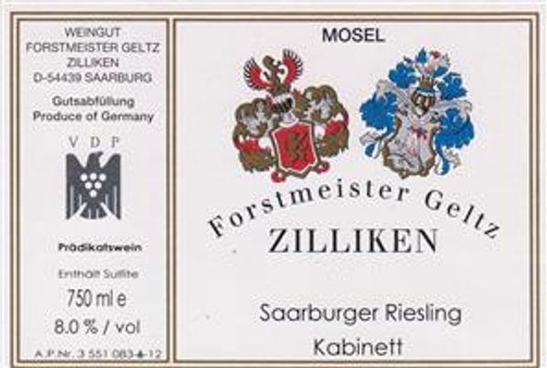 2021 Weingut Forstmeister Geltz-Zilliken Saarburger Riesling Kabinett