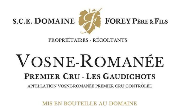 2018 Domaine Forey Père et Fils Vosne-Romanée Les Gaudichots