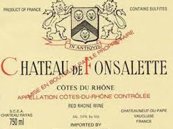 2001 Château de Fonsalette Côtes du Rhône